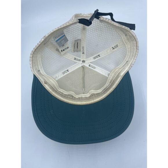 Columbia Sportswear Hat Cap Strapback Flexfit 110 Patch Blue White OSFA READ - Picture 8 of 11